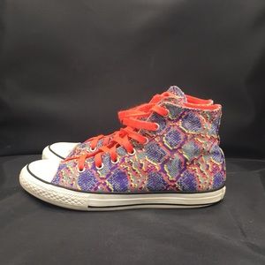 Converse All Star Neon Snake Skin High Top Sneaker